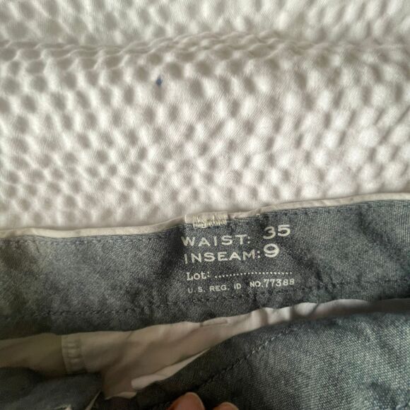 J.Crew Men’s Khaki Beige Chino Shorts Cotton Flat Front Casual Shorts Size 35 - Picture 3 of 9